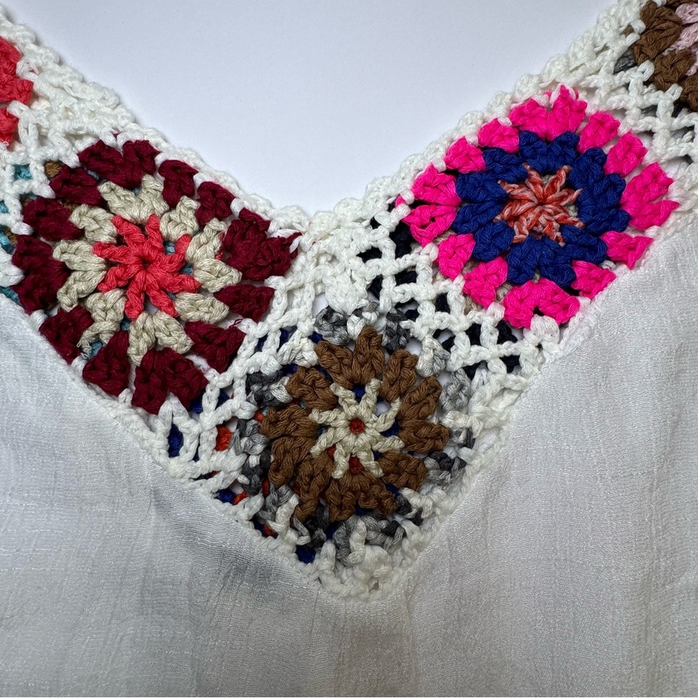 Boho Crochet Fringe Tunic Top - Picture 4 of 7